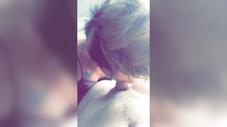 Str8 college frat male getting head from a hot transgender cutie previous to school