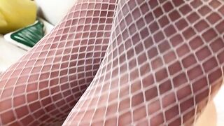 Cute trans beauty revel penis, aperture and feet