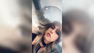 Femboy oral-job latex cosplay in chastity