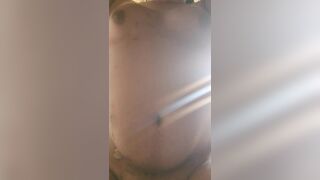 Sloshing my large stomach