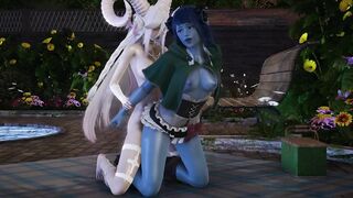 Jester Lavorre with White Shemale hentai Succubus