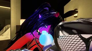 Succubus gives fur a fellatio