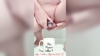 Chastity Wench Lily Eden Piddles in a Cup and Drinks It