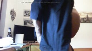 Bottle of beer in the butt