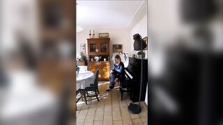 Julia Nifty Shoe Dangling Nylon beneath Denim