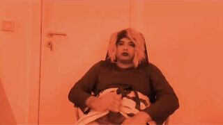 Crossdresser masturbating compilation