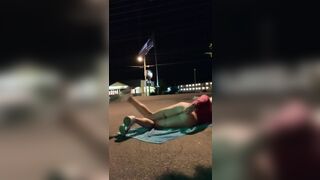 Unbelievably Risky Outdoor Trans TS Public Sex Toy Butt Bang Hawt Sissyslut