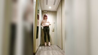 Walking and teasing in Hotel Room