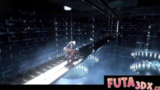 Futa3DX - SCIFI LARGE DICKED FUTANARI Shoves Her Monster Knob In Hottie