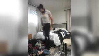 Seductive Crossdresser Stripping with Bathtub Tease, Shower Grinding, and Private Play