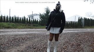 TV crossdresser Monique - On the edge of a forest