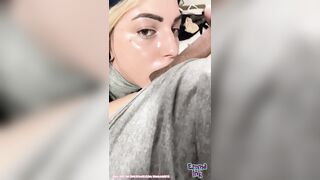 trans cutie sucks wang and balls and gets cum on her face