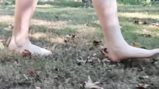 Barefoot Nature Walk (foot fetish, undressed feet, bawdy feet, walking outdoors)