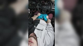 Trans Guy Makes His FTM Knob Cum Hard in Car (Boy Groaning ASMR) Smokin' Fetish