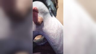 Amy cosplay Avatar solo cum with Knob and large tits