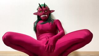 Shemale hentai Red Demon Masturbation Part1