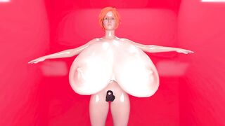 beauty redhead shemale hentai lengthy breast expansion growth (cg animation)