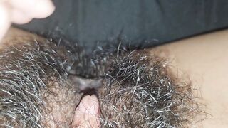 Sexually excited Loud FTM plays with curly boypussy