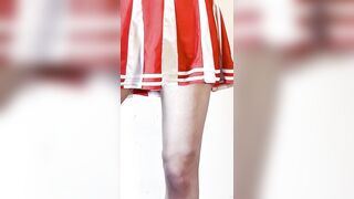 SISSY OCLOCK crossdresser cheerleader dances tractable cuck stripper upskirt cosplay fit butt teen