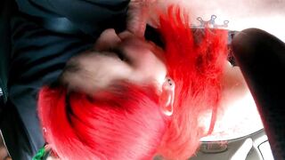 Transsexual gives road head and swallows cum in advance of inserting anal place in
