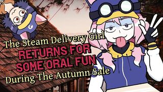 [F4A] Steam Delivery Cutie Returns For Oral-sex Enjoyment During the Steam Autumn Sale [Futa] [Deepthroat]