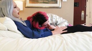 Trans Kelsey Masters Sucks Crossdresser's Giant Schlong