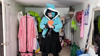 Plush Gardevoir Hoodie and PVC Layers, Breathplay, and Shove Ball Gag