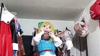 Kigurumi Double Breathplay chastity PVC Nino Cosplay 2 angles