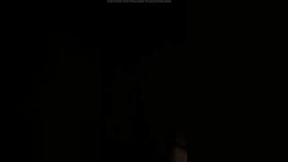 Ladybug walking at night wearing costume and heels