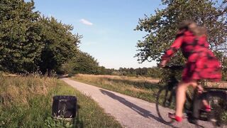 Daring Biking in Sheer Chiffon Nylon Nylons and Sex tool