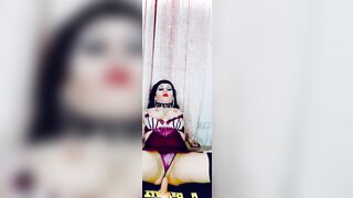 Crossdresser / trans solo masturbation