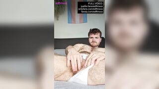 FTM Cumming And Squirting A LOT! With Sex toy