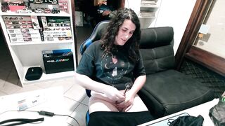 Obese Trans Angel tries vibrating sound