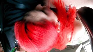 T-girl gives road head and swallows cum previous to inserting anal put in