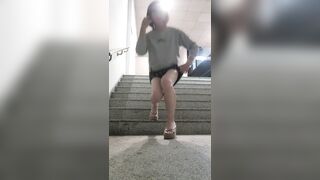 Transsexual Ting Xuan play outdoors