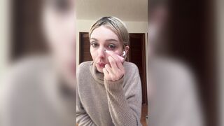 Trans beauty does her makeup