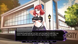 Futariuum's Gate FUTA Anime Game Ep.6 this babe cum a lot masturbating in the shower !