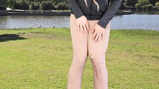 Monster ramrod tgirl public cum