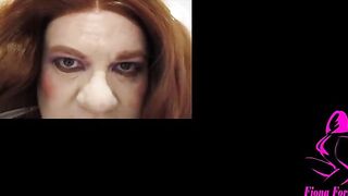 Cuckold spouse gets hard painful banging from his wife's bull lover hard humiliation CD Sissy Crossdresser Fiona Fortune