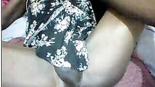 Slutty Trans Bitch Anal Screws Toy & Cums Anew.