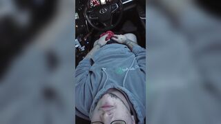 Trans Guy Makes his FTM Schlong Cum Hard in Car (Hunk Groaning ASMR) Smokin' Fetish