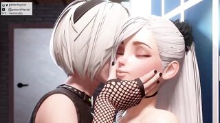 Shemale hentai 2b bucks 9s for stealing her suit