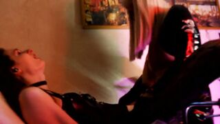 Femdom Headmistress Eva Latex Screw Doxy Sissy Ekaterina Krieg Hard Anal SADOMASOCHISM Fetish Rubber Blonde