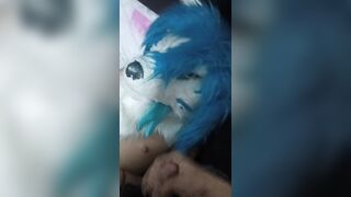 Hotty cumming in sexually excited Wolf