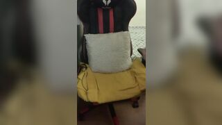 Blond latin babe trans Large sextoy ramrod and anal play see me cum