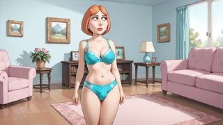 Futa Lois Griffin Masturbation and Selfsucking