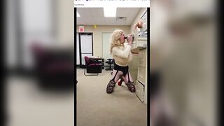 DeeDeeSlut at the Office Cleaning