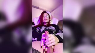 A trans cutie masturbates her dong for u