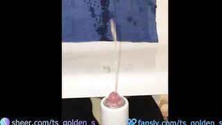 Piddle and large spunk fountain!