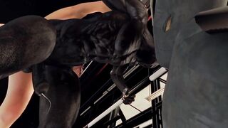 T-girl Screws Ebony Muscle Stud